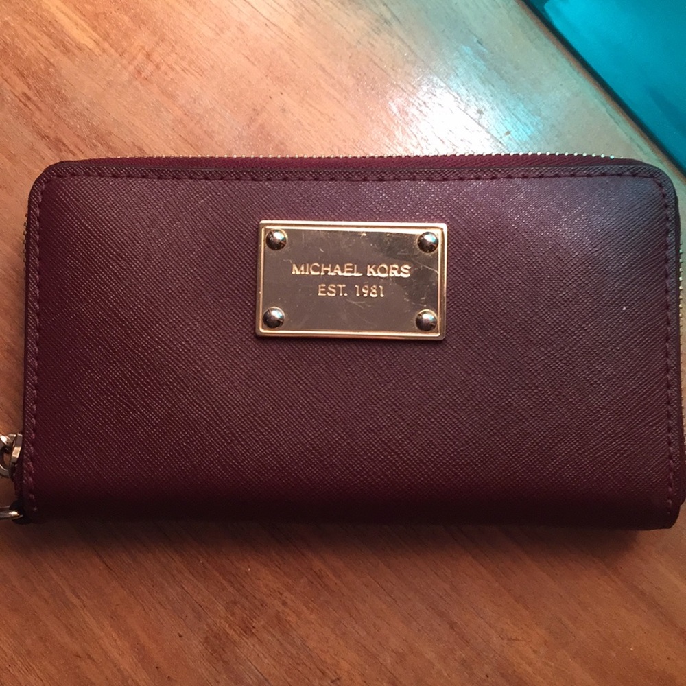 Michael Kors maroon wallet